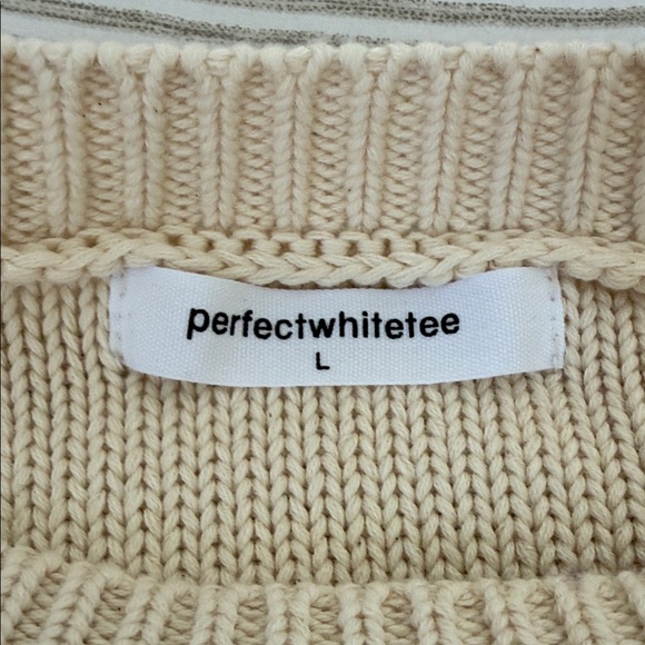 Perfectwhitetee Women's Cream Sweater - Picture 2 of 2